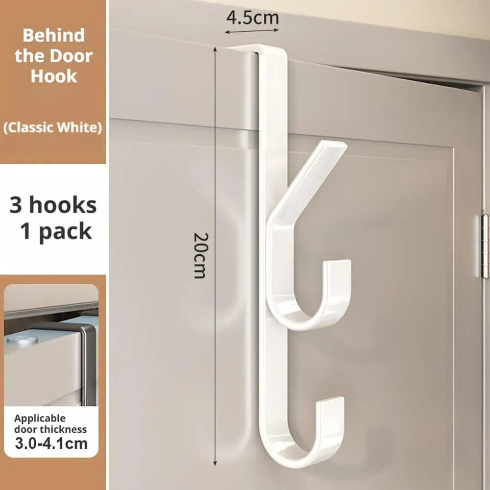 porte sacs mural blanc adhésif griffes moderne minimaliste PVC