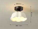 lampe moderne acrylique verre céramique blanc doré rayures horizontales minimaliste
