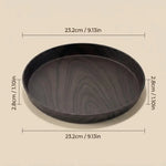 plateau rangement plastique moderne plateau circulaire naturel bol tasse céréales pain minimaliste