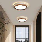 lampes modernes japonais blanc bois clair diffuseur opaque éclairage indirect couloir balcon