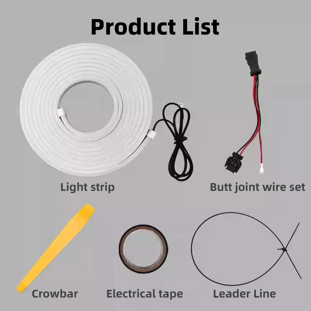 ruban led blanc flexible 12v ambre rgb voiture moderne facile kit décoration