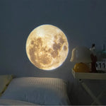 projecteur mural lune terre beige noir moderne adhésif led 65mm 63mm 27mm veilleuse chambre