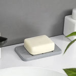 porte savon silicone texturé gris foncé gris clair moderne minimaliste rapide absorption salle bain