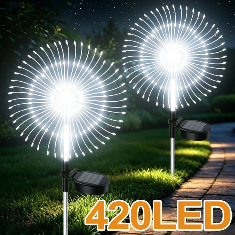 lumière solaire led étoile moderne blanche jardin extérieur decoration ambiancé piedestrail 420led flux lumineux