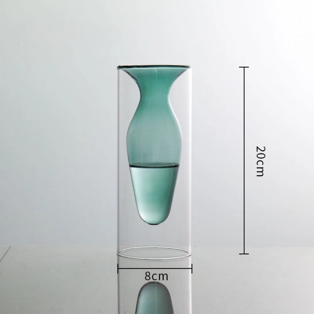 vases verre modernes transparents sphères bleu vert rose violet orange