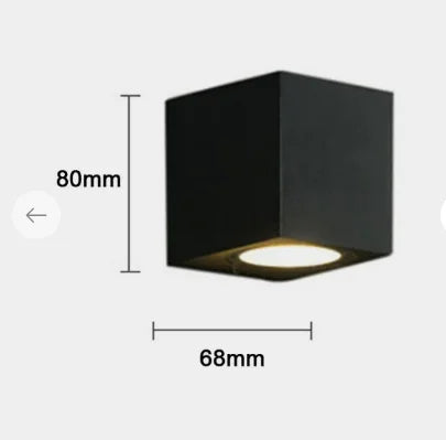 applique murale moderne étanche led noir bouton poussoir contemporaine aluminiumextérieur hydrofuge
