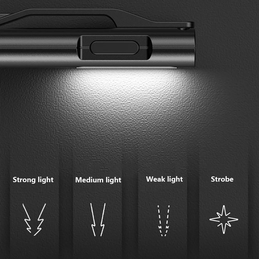 lampe torche noire led rechargeable usb quatre modes éclairage stroboscope camping randonnéeurgence