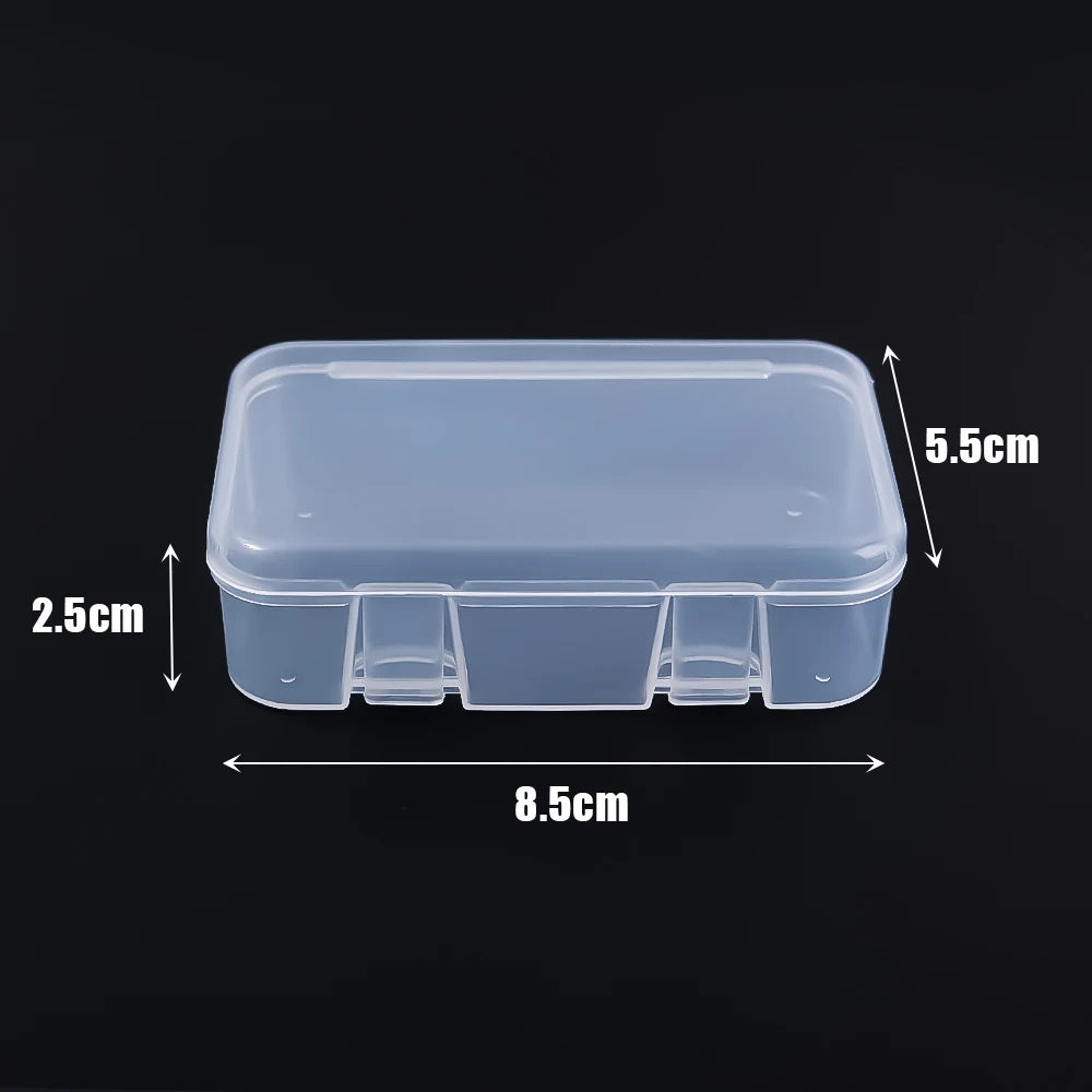 boîtes rangement transparentes clips fermeture poignées bijoux accessoires bricolage modernes pratiques