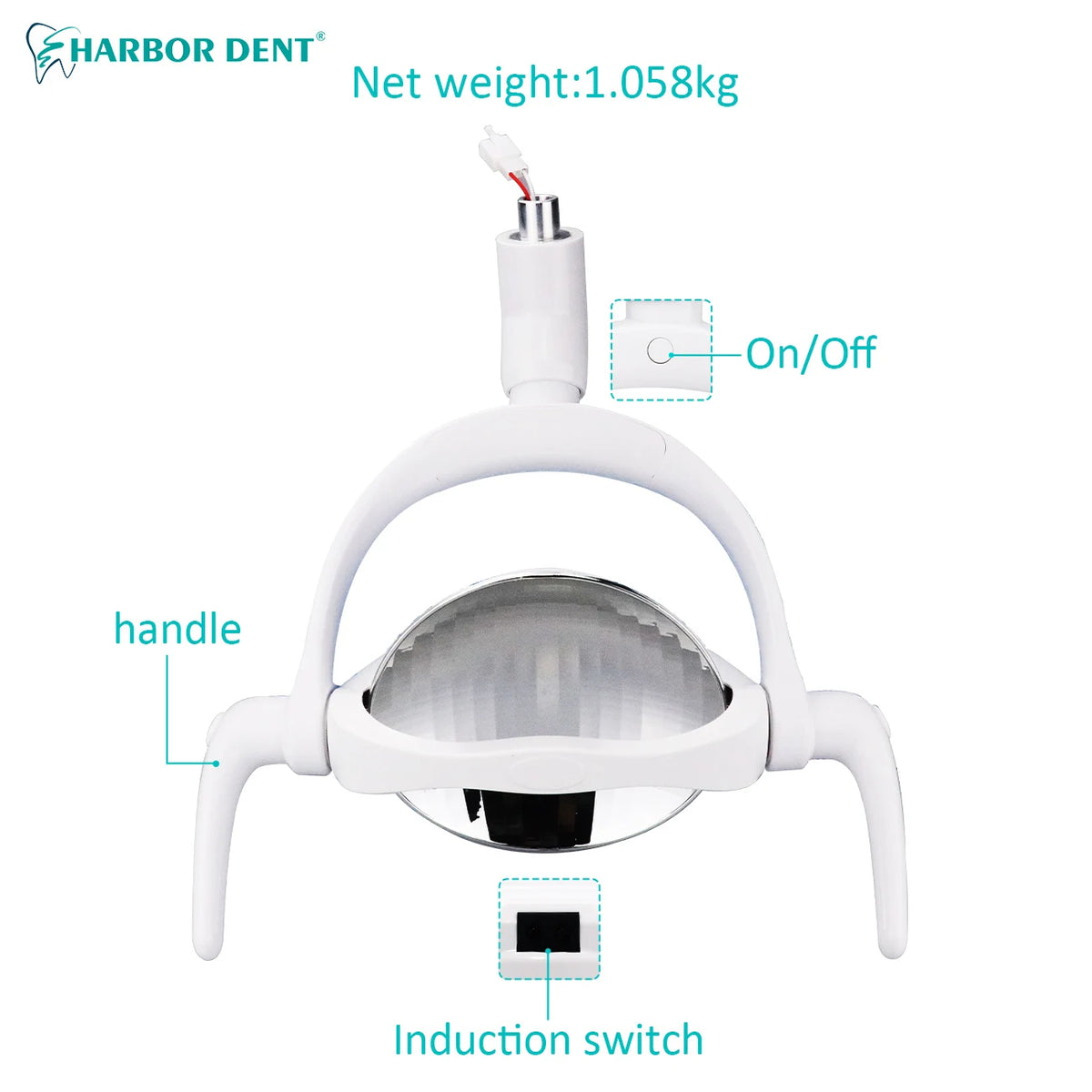 lampe dentaire led blanc moderne tringle handle switch vent sensor connecteur 22mm 26mm