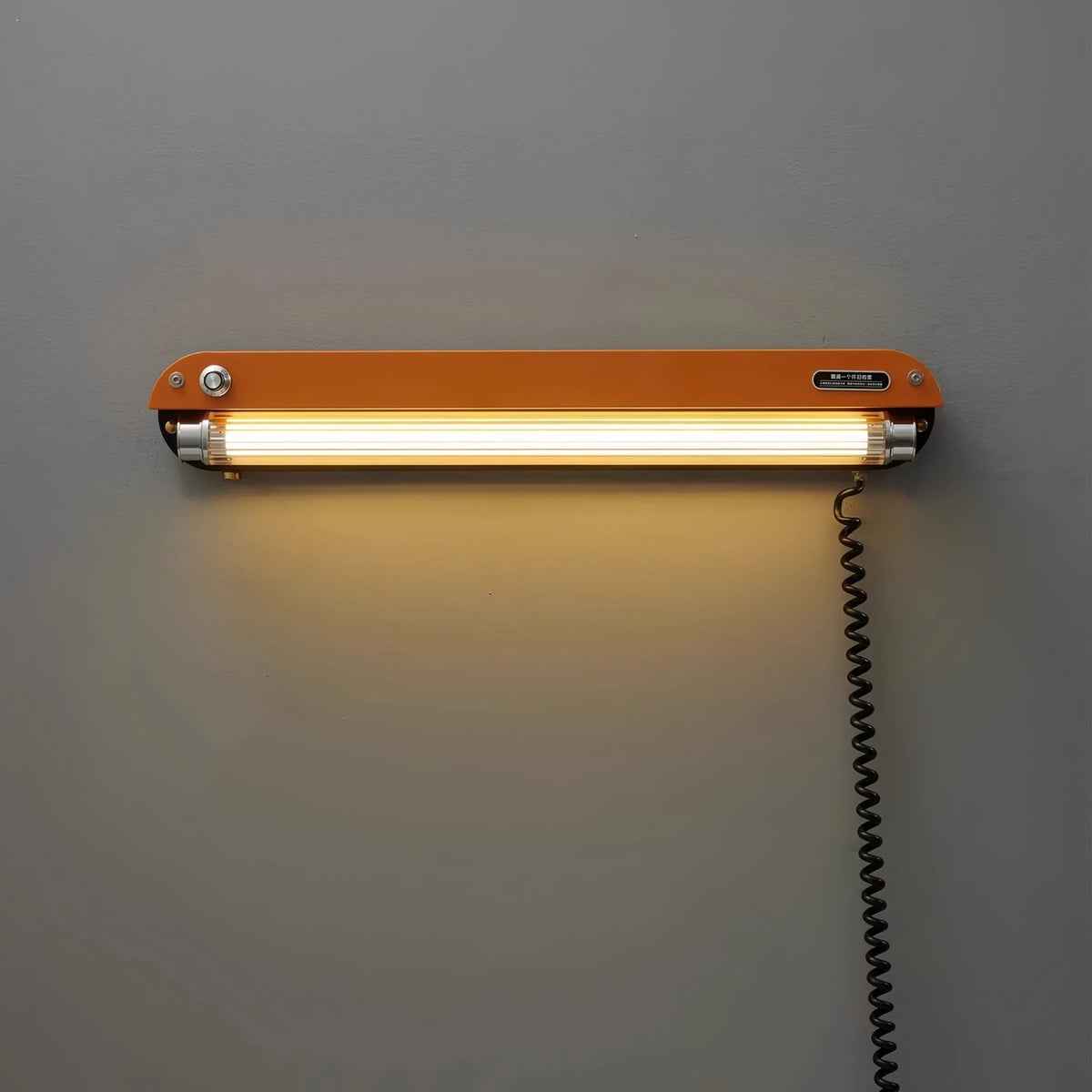 lampe led moderne orange rectangulaire fixée mur éclairage cuisine salle manger 2000 82000 flux