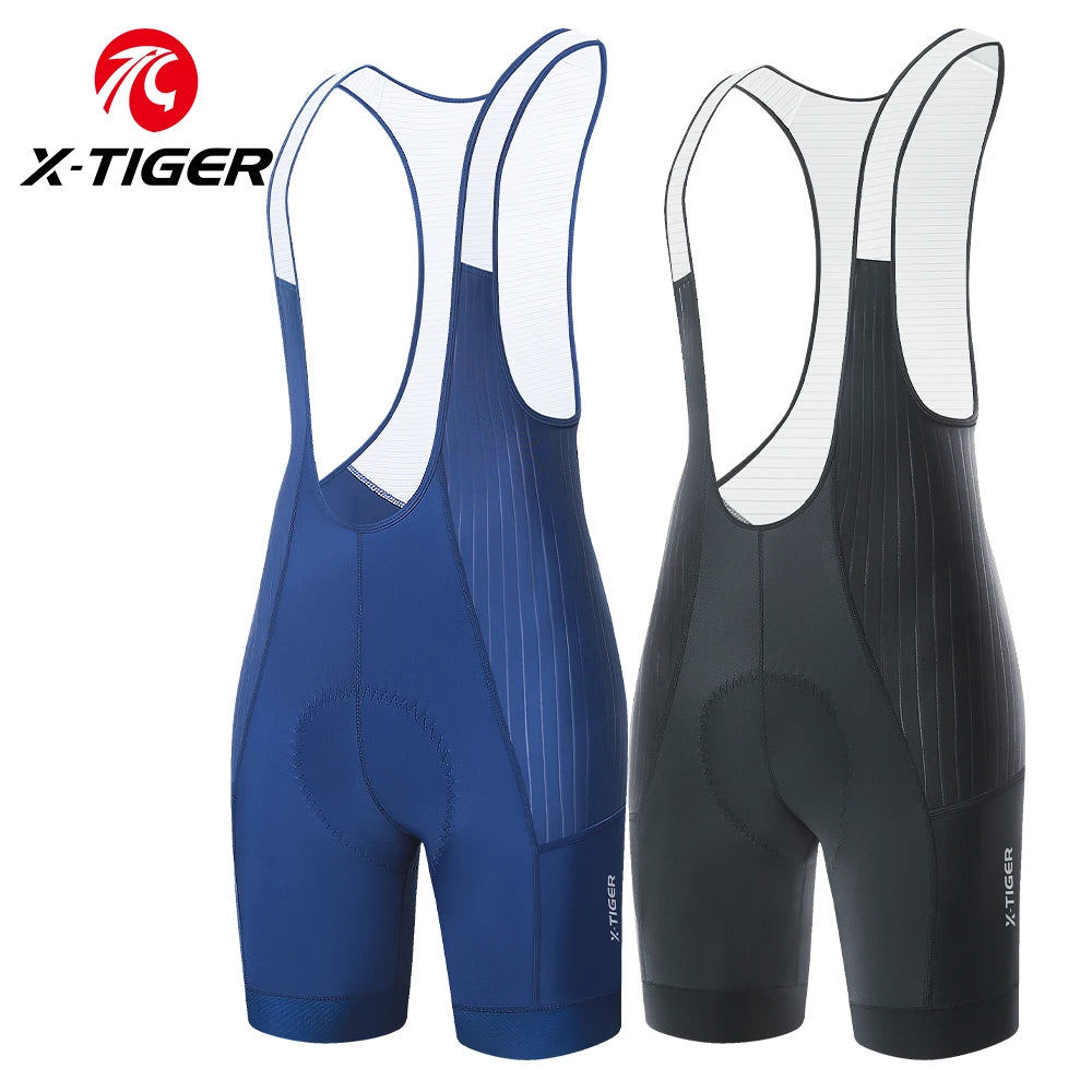 cuissard vélo homme bretelles culotte cyclisme sport bleu noir rayures blanches poches arrière