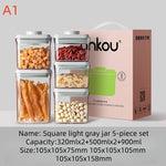 boîtes rangement transparentes hermétiques sans BPA alimentaires sèche noix moderne minimaliste washables