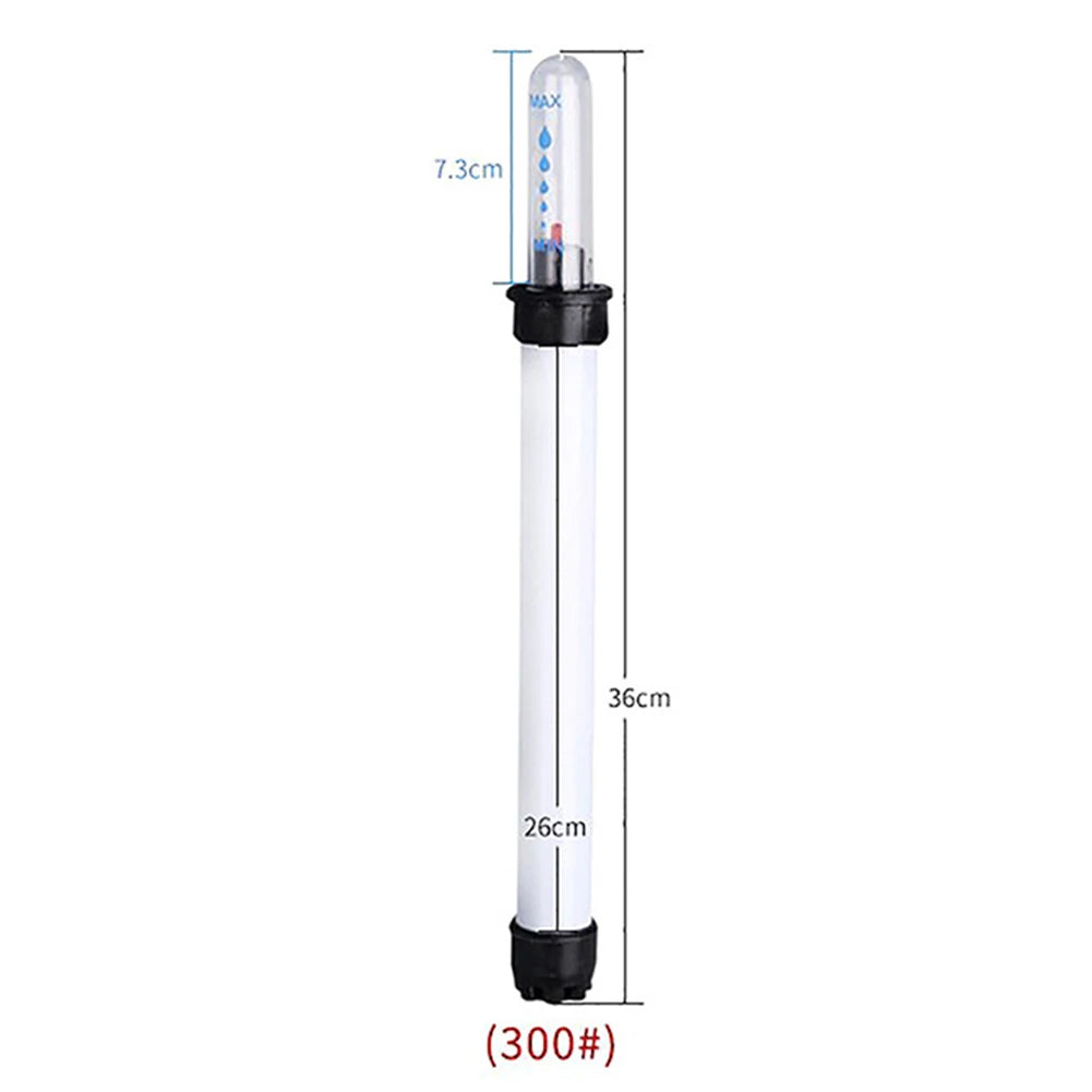 thermometre eau transparent niveaux min max blanc noir moderne jardin