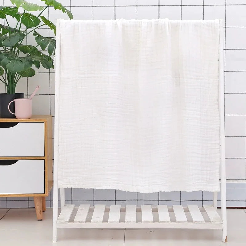 couverture bébé gaze plissée vert pastel douce 12 mois blanc bleu clair