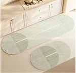 tapis sol moderne beige clair rayures horizontales antidérapant résistant taches lavable maison camping voyage