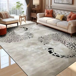 tapis léopard coeurs moderne polypropylène salon chambre extérieur décoration maison