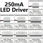 transformateur alimentation led 250ma 300ma 12v 24v 36v isolation stable électronique blanc connecteurs