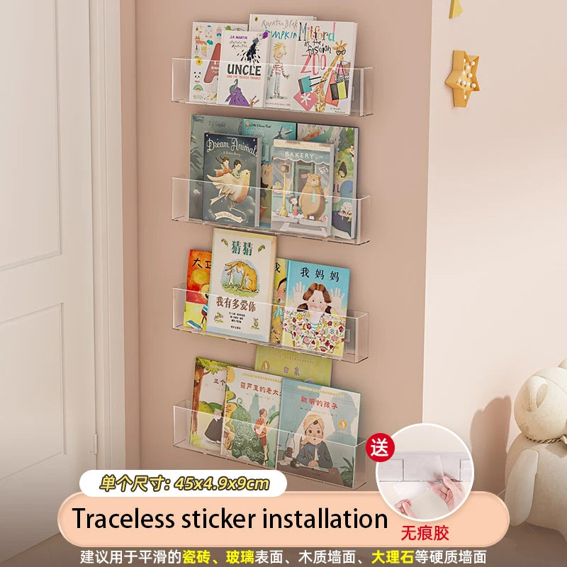 porte revues mural transparent moderne magazines brochures autocollants pliable enfants derrière porte
