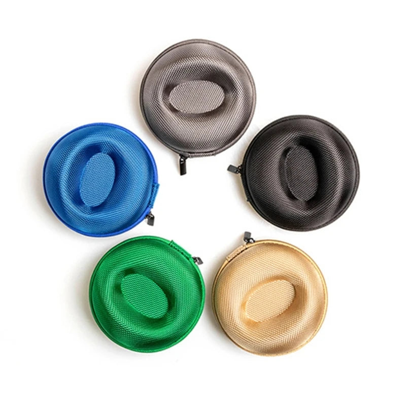 étuis ronds montres couleurs bleu gris noir vert tissés modernes fermeture glissière simili cuir