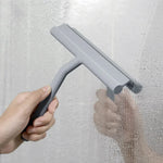 nettoyant vitre poignée longue brosse plate caoutchouc noir gris clips moderne minimaliste