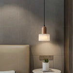 lampe suspendue marbre blanc ampoule led 6000k moderne chambre cuisine