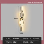 lampe murale moderne applique murale spirale abstraite noir lumière minimaliste fixée mur