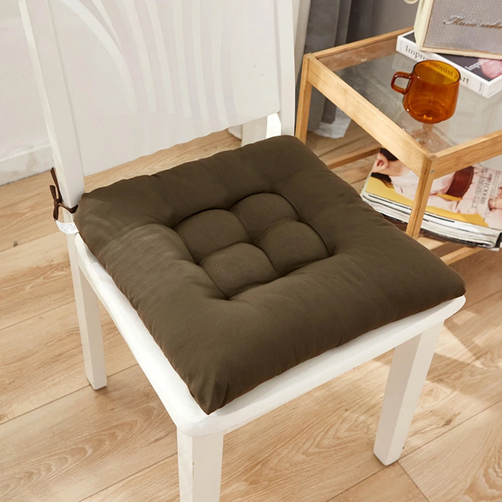 coussin carré moderne rose clair uni lavable amovible anti dérapant mousse pu tissu 40x40cm