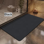 tapis sol gris moderne absorbant rapide salle bain mat uni doux 50x80cm