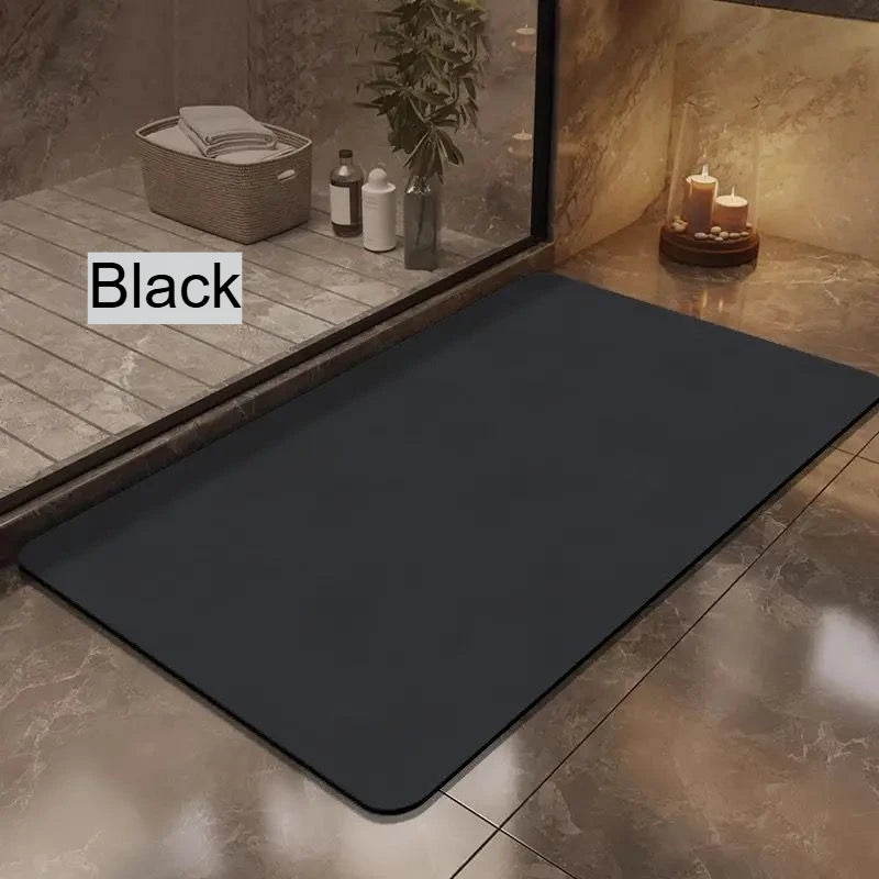 tapis sol gris moderne absorbant rapide salle bain mat uni doux 50x80cm