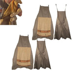 tablier cuisine marron clair poche surprise bordure décorative élastiques classique humoristique