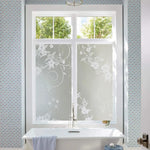 Film fenêtre décoratif floral adhésif moderne gris translucide motifs végétauxOpaque Blanc Feuilles