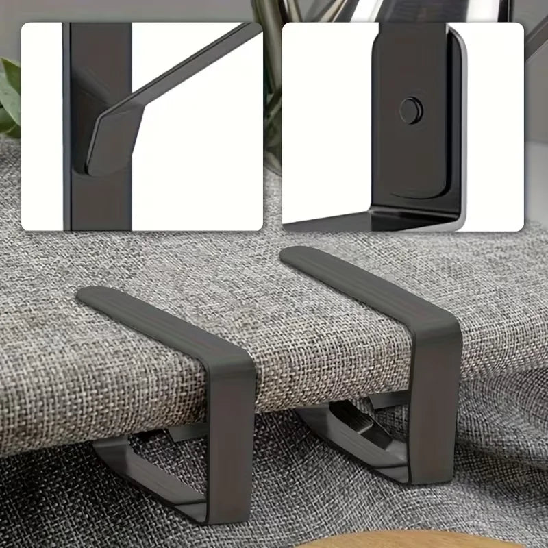 clips nappe adhésifs acier inoxydable moderne noir pièces fixations table événement