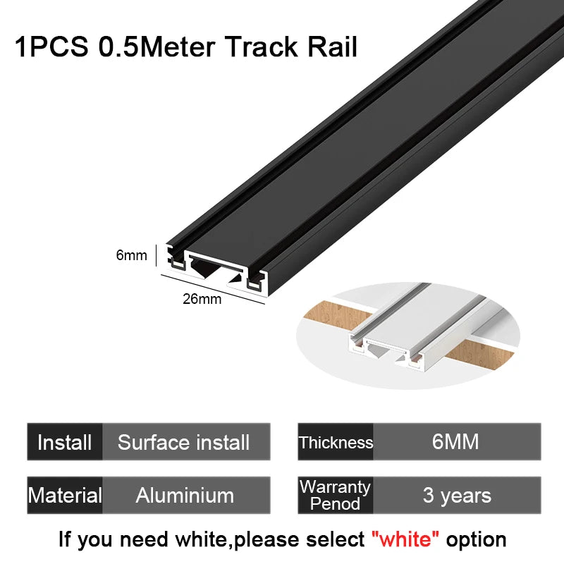 luminaire led rail magnétique noir moderne système éclairage intelligent intérieur ultra mince