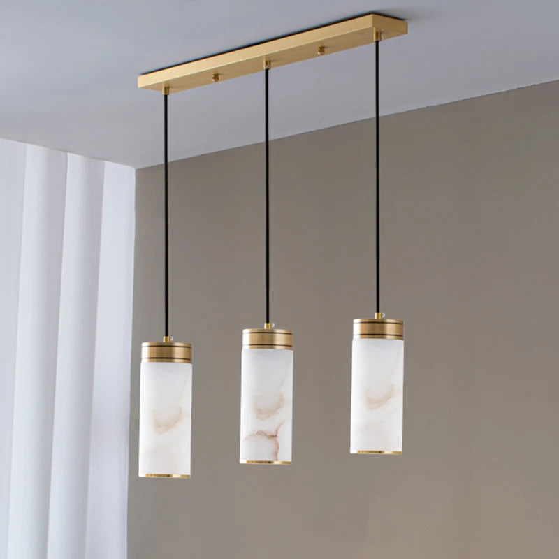 suspension lumineuse moderne marbre cuivre blanc doré chambre salon étude