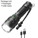 torche rechargeable led intense résistante choc auto défense camping chasse lumière noire moderne