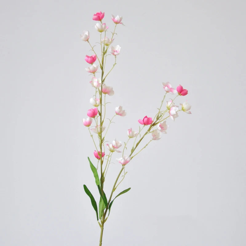 bouquet artificiel fleurs simples feuilles vertes moderne mariage noël rose blanc