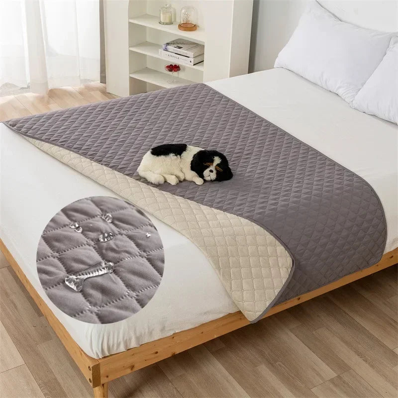 couvre lit anti poussière imperméable matelassé gris moderne grande taille