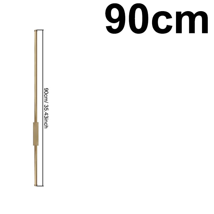 lampe murale dorée moderne 60 90 120 cm vis câble électrique