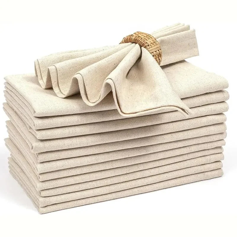 serviettes tissu texturé beige crème assiettes décorations table fêtes mariageextérieur