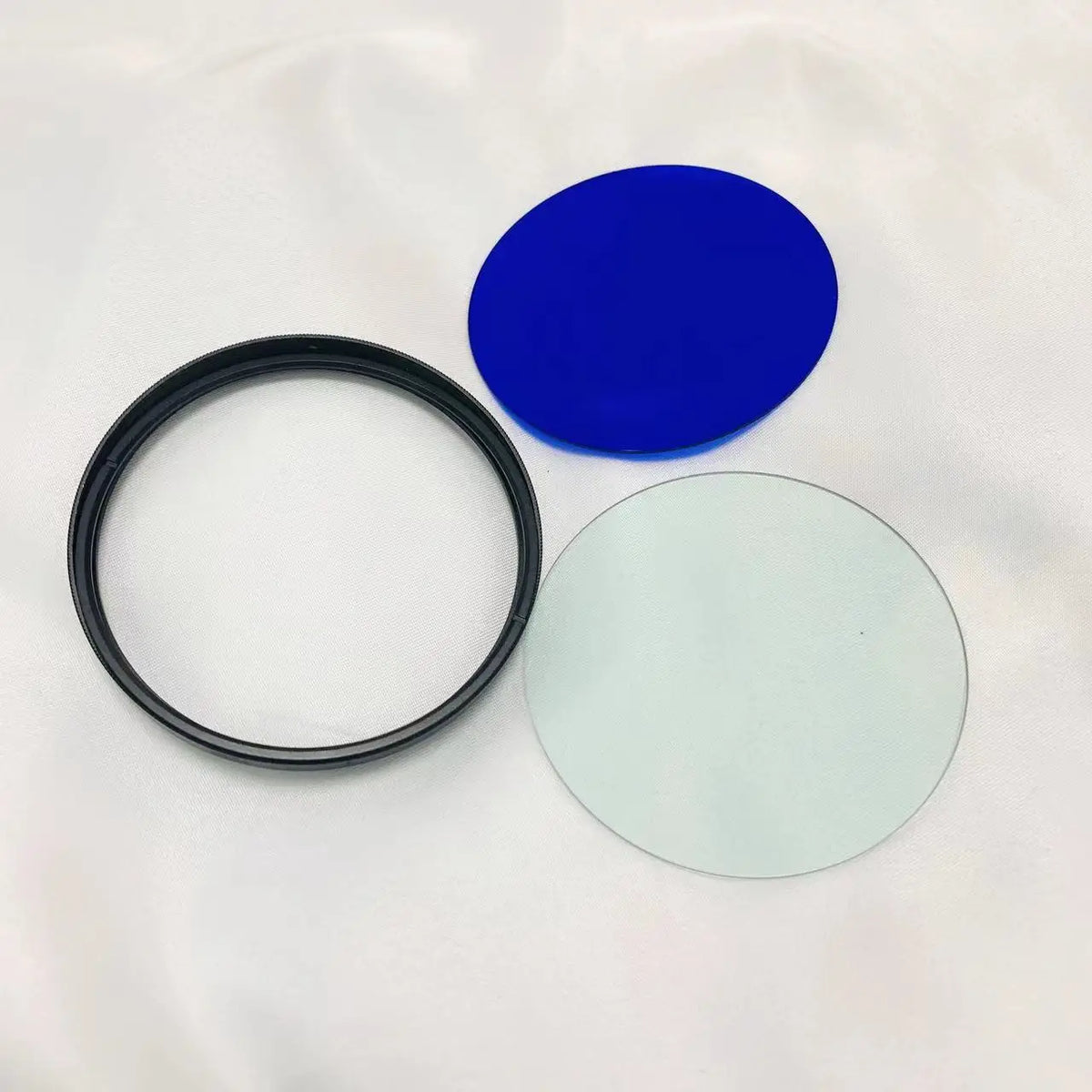 filtre optique bleu noir blanc translucide moderne carburé 49mm 52mm 67mm pince filtre