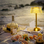 lampe table led rechargeable or blanc abatjour geometrique moderne portableôtel chambre restaurant