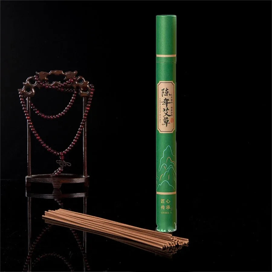 bâtonnets d'encens bois agarwood parfum aromatique traditionnel motif montagnes rouge bleu vert