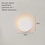 lampe murale moderne blanc noir doré 25cm rond minimaliste LED 90 260V