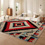 tapis sol moderne motif géométrique patchwork ethnique salon chambre maison facile entretien