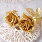 décoration intérieure rose or artificielle feuilles vertes mariage anniversaire moderne
