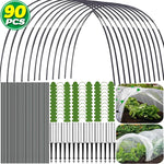 structures tunnel jardin mini serres arcs vert revêtement transparent clips fixation légumes protection cultures