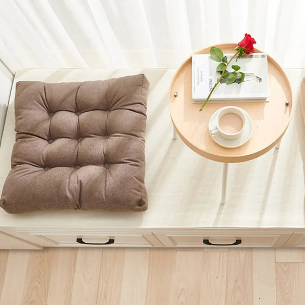 coussin chaise bébé beige mousse pe coton polyester amovible lavable moderne fixé oreillettes