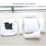 lit animal blanc volants classique coussin respirant taille nylon washable