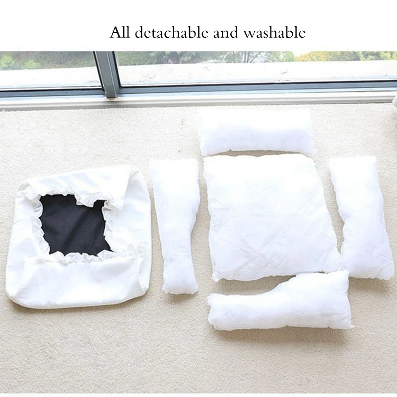lit animal blanc volants classique coussin respirant taille nylon washable