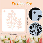 stencils fleurs stylisées blanc brun artisanal décoration gaufrage coloriage scrapbooking création